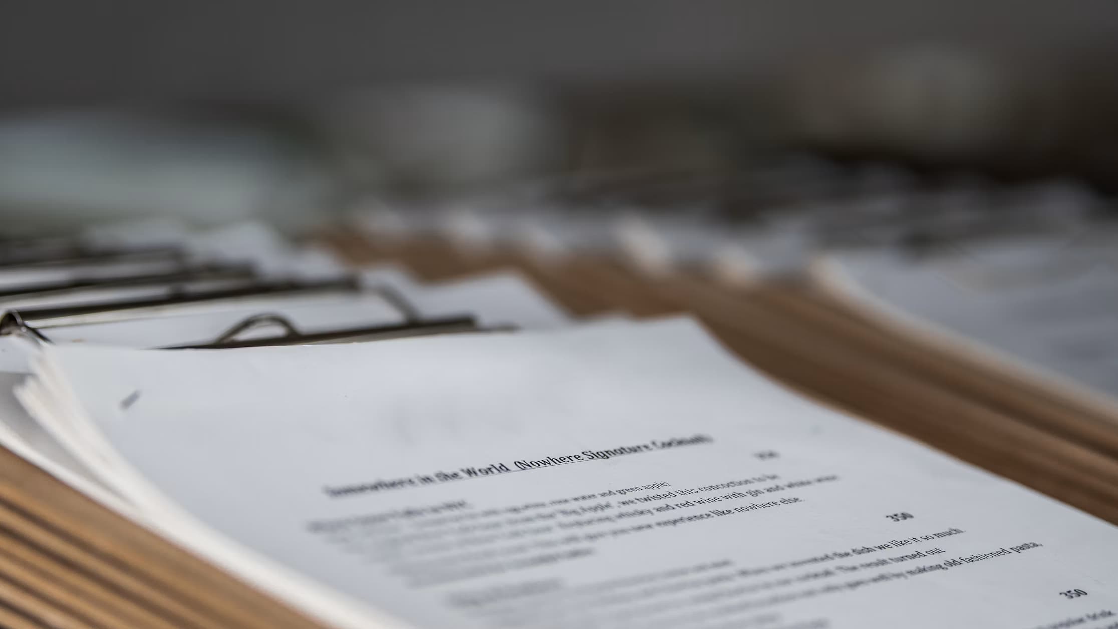 Business professional reviewing financial documents